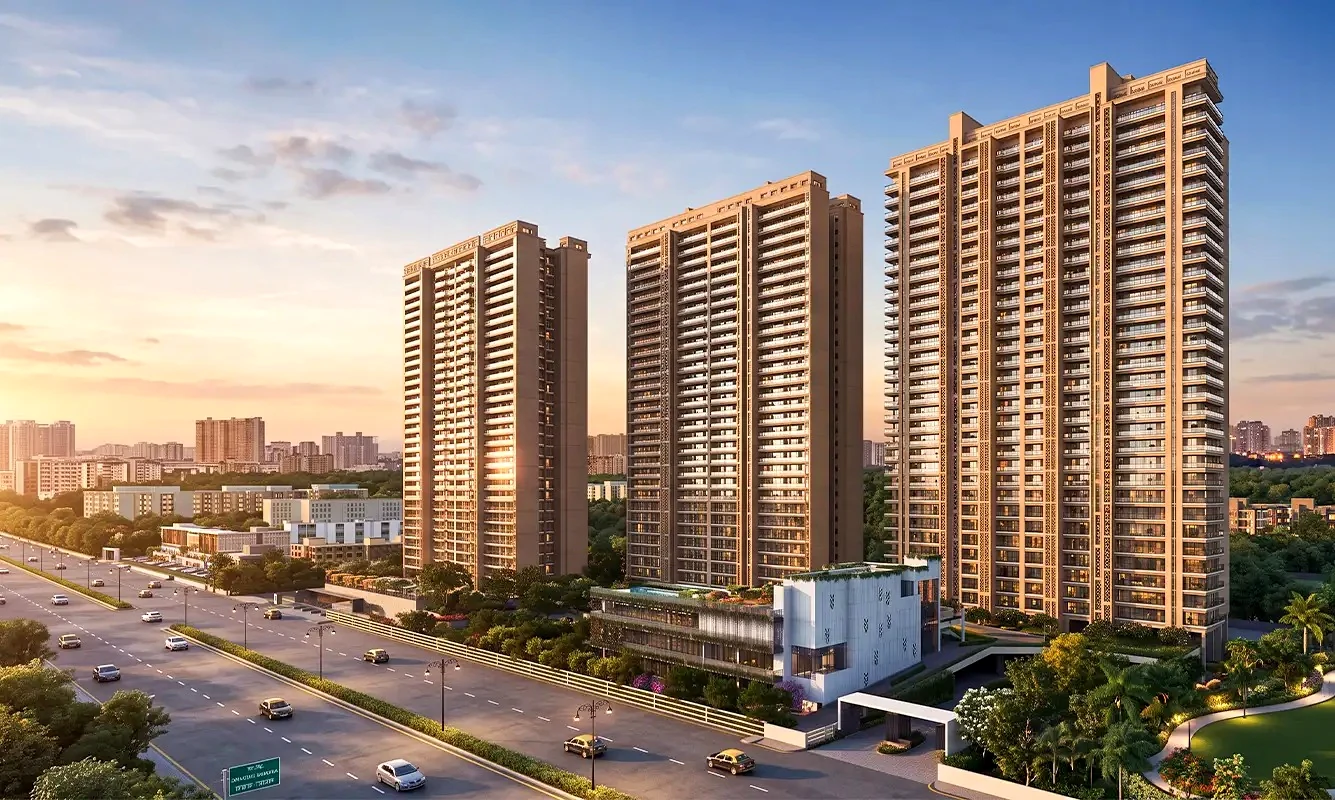 Godrej Majesty tower landscape view